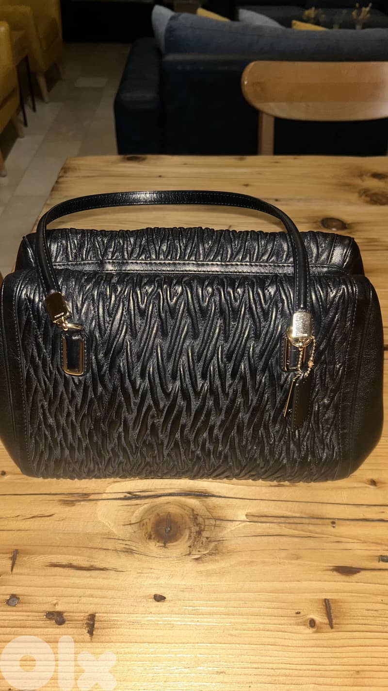 Coach Black Gathered Twist Leather Madison 0