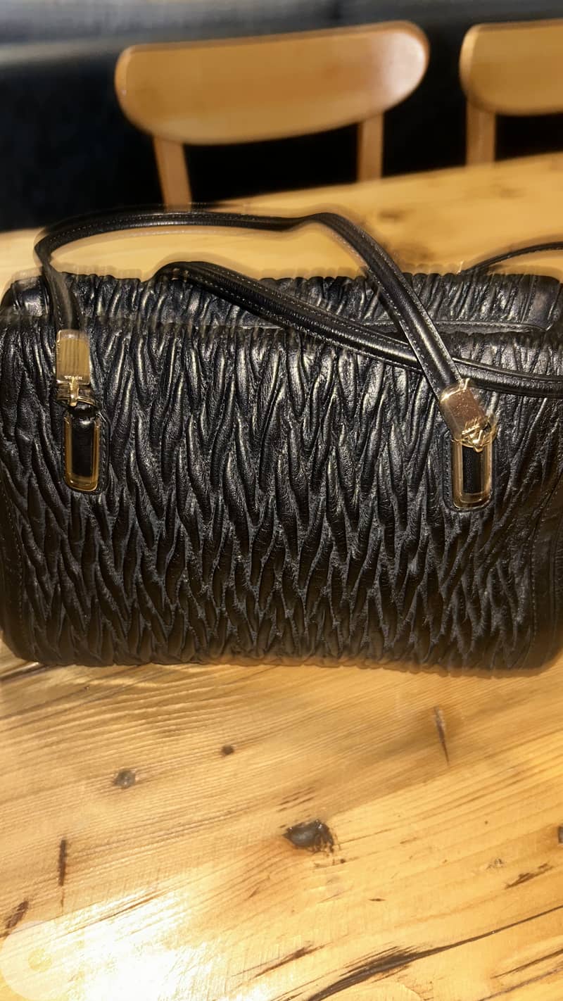 Coach Black Gathered Twist Leather Madison 1