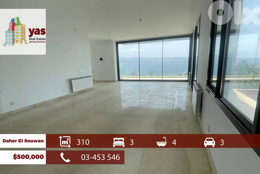 Daher El Souwan 310m2 | Unlockable View | Calm Street | TCH 0