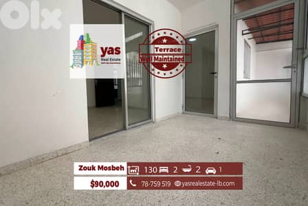 Zouk Mosbeh 130m2 | Terrace | Well Maintained | Calm Area | EH/RH/EL