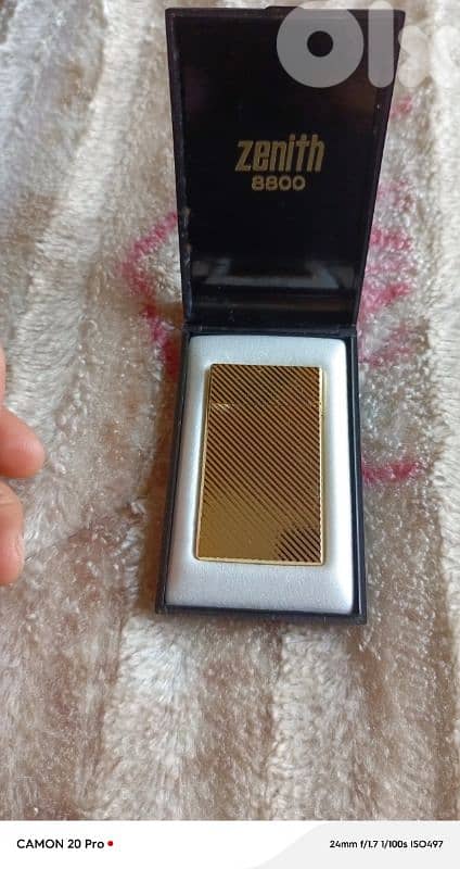 zenith 8800 gold plated lighter still new 0