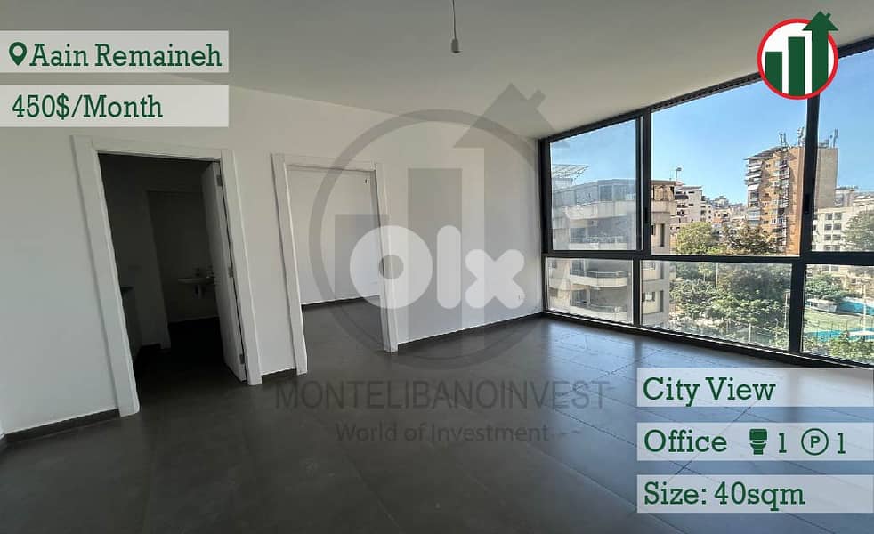 Office for Rent in Ain El Remmaneh!! 0
