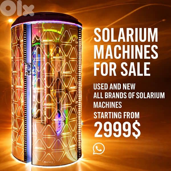 Solarium & Laser Machines for Sale New & Used – All Brands Available 0