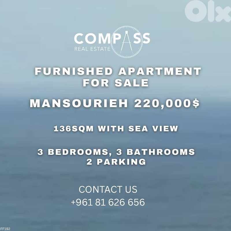 APARTMENT FOR SALE IN MANSOURIEH 0