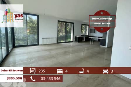 Daher El Souwan 235m2 | 180m2 Terrace | Rooftop Duplex | TCH
