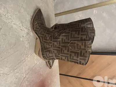Fendi Zucca FF Monogram Cowboy Boots