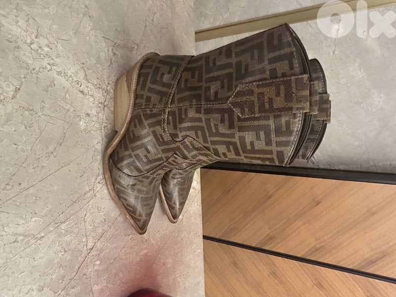 Fendi Zucca FF Monogram Cowboy Boots 1