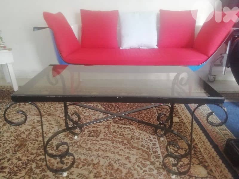 handmade bathtub sofas with a handmade fèr forgé black coffee table 2