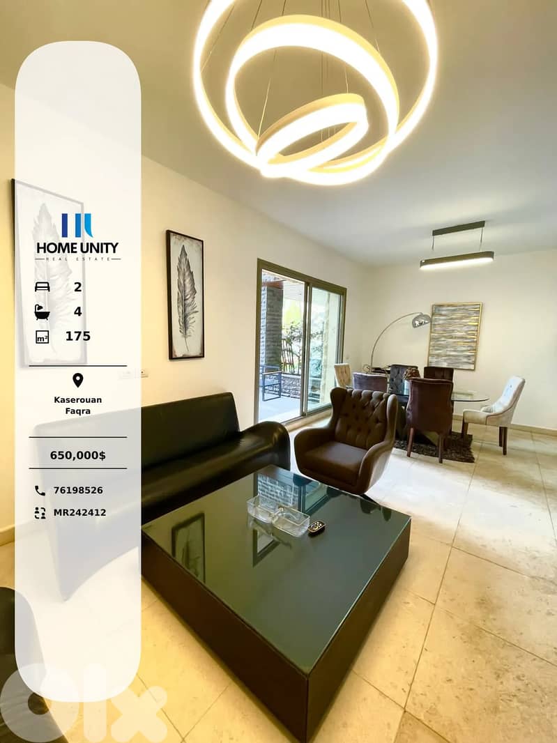 duplex for sale in Faqra, Keserouan 0