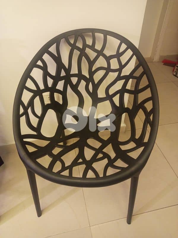 Black chairs for living room or balcony 0