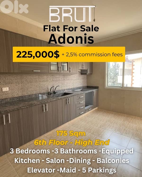 175 sqm Brand new apartment for sale in Adonis Zouk Mosbeh 0