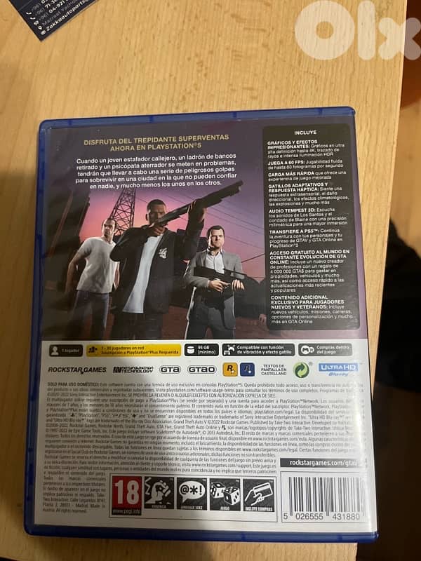 gta 5 ps5 like new used 1 time 1