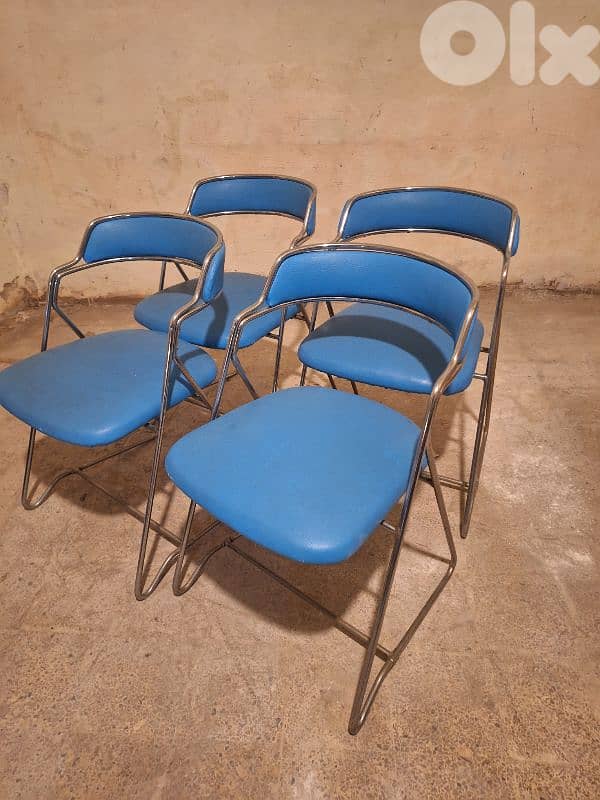 chairs chrome seventies original Italy 0