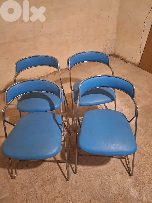 chairs chrome seventies original Italy 2
