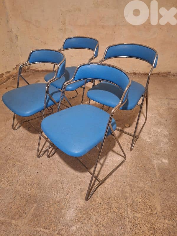 chairs chrome seventies original Italy 3