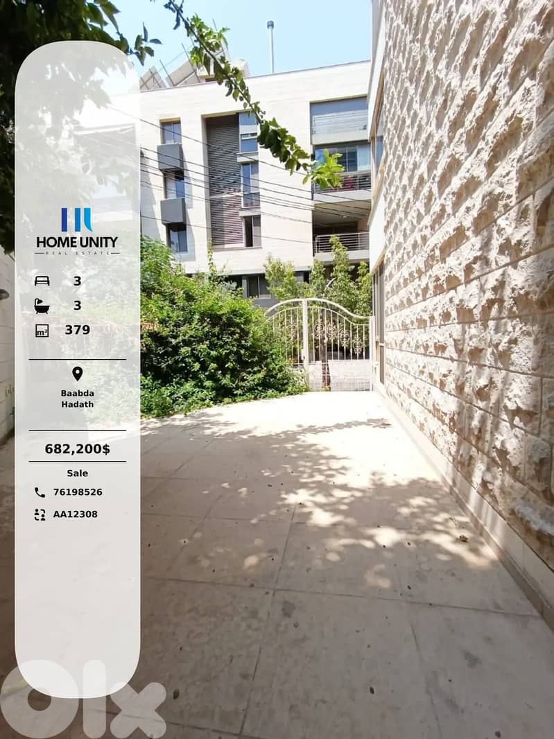 apartment with terrace for sale in Hadath, Baabda 0