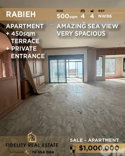 Apartment for sale in Rabieh NW86 شقة للبيع في الرابية