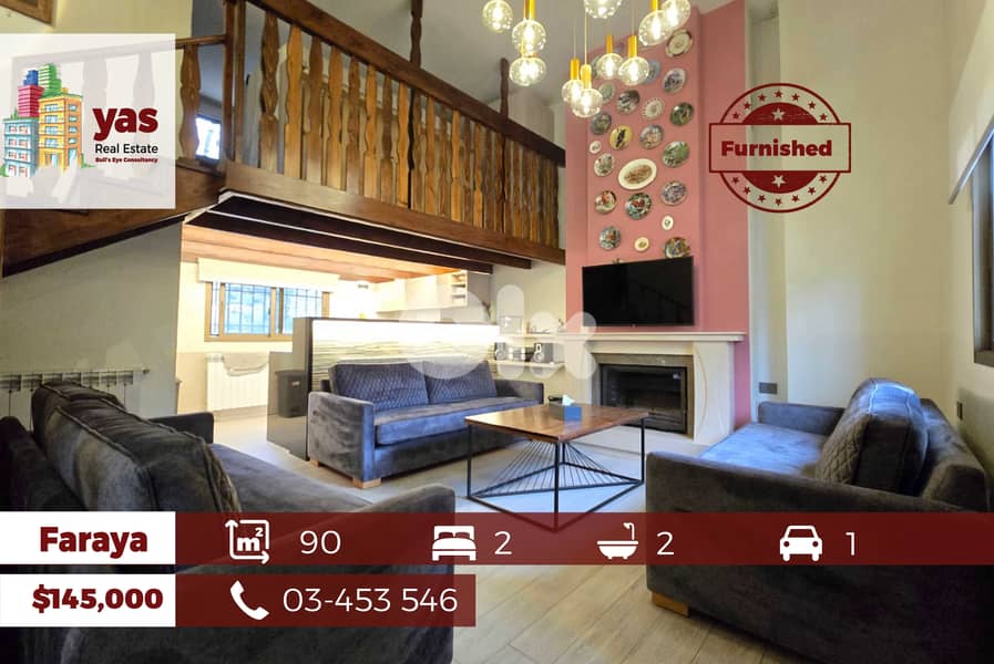 Faraya 90m2 | Chalet Duplex | Decorated | Furnished | View | DA | 0