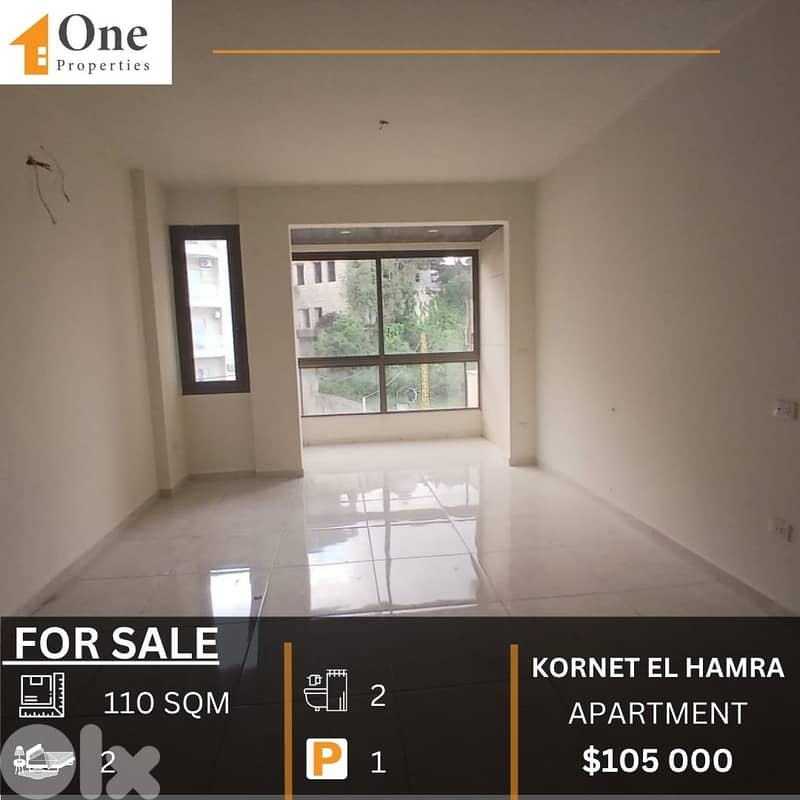 APARTMENT FOR SALE IN QORNET EL HAMRA 0