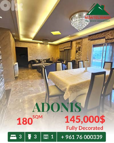 Fully Decorated 180 sqm Apartment For Sale in Adonis أدونيس
