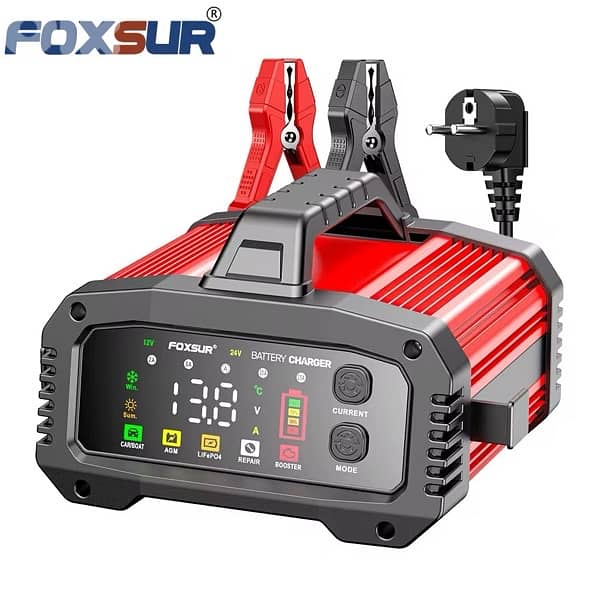 Foxsur 12V 25A / 24V 15A Smart Battery Charger 0