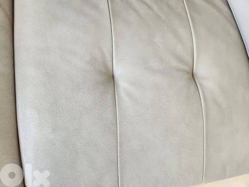 Gray leather sofa 2