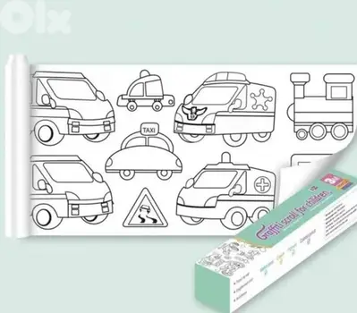 32 Coloring Rolls (3m each) – fun, sticky & creative!