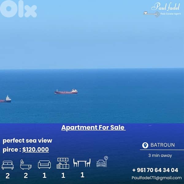 apartment for sale with perfect sea view 0