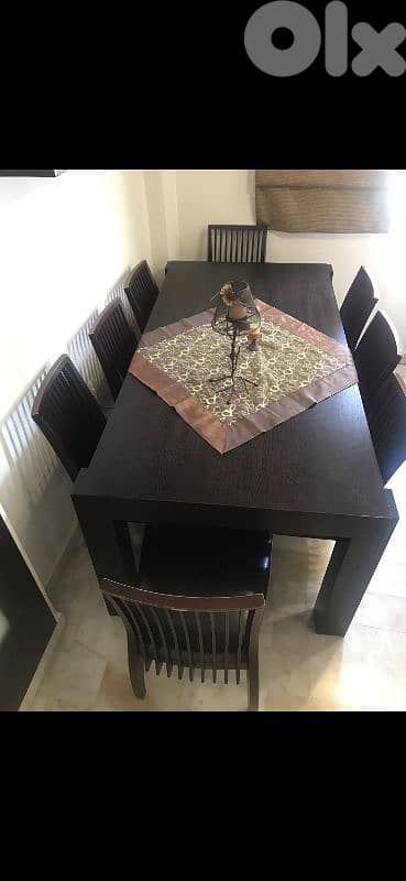 dining room table and 8 chairs 0