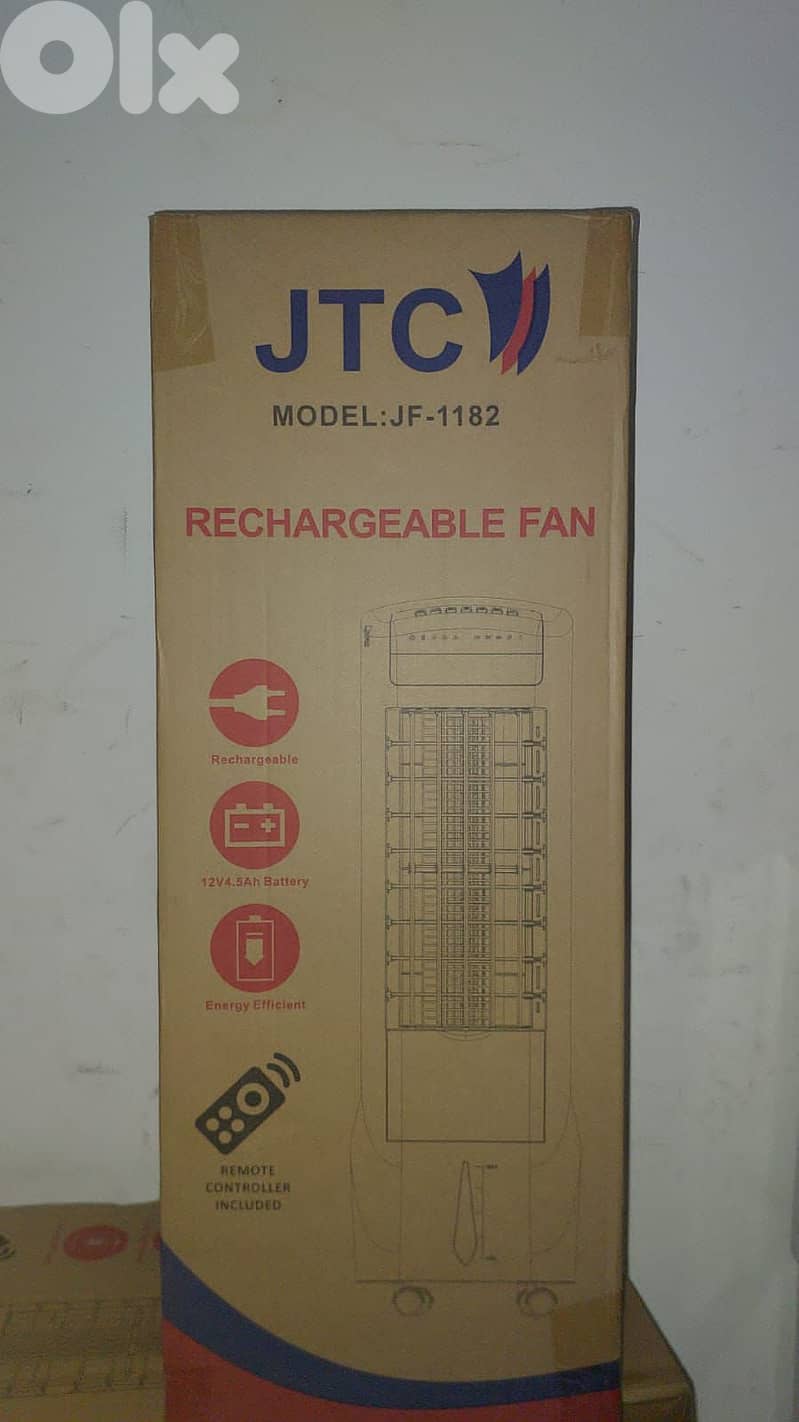 Jtc Rechargeable Fan Jf-1182 0