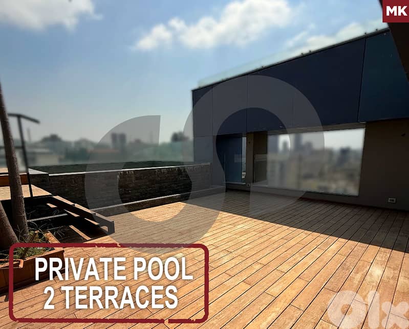 private pool - 2 Terraces - Achrafieh REF#MK127026 0