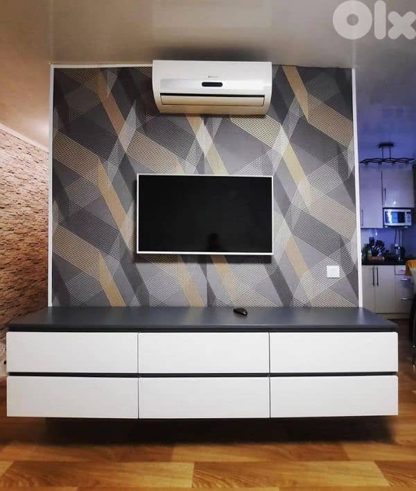 New TV Table 180cm colour black and white high quality 0