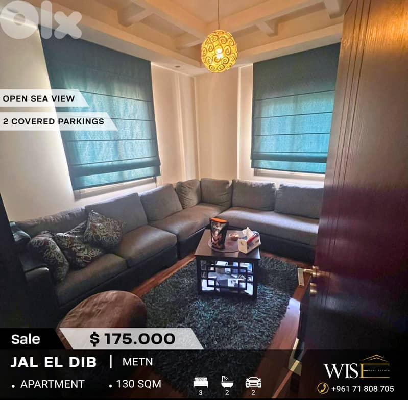 130 SQM Apartment for SALE in Jal El Dib! 0