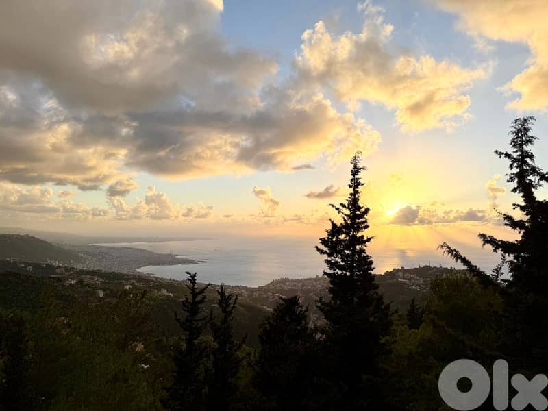 1305 SQM Land For Sale in Kfour with an Amazing Sea View 0