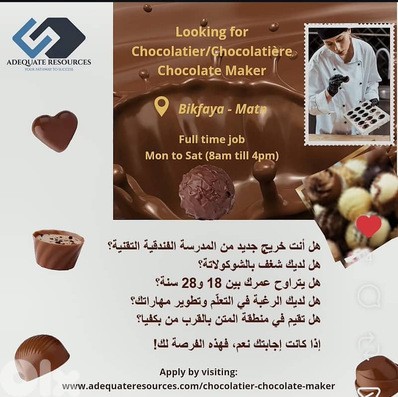 Looking for Chocolatier / Chocolate Maker 0