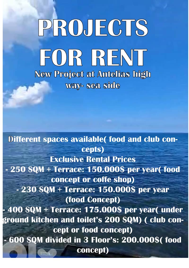 Projects For Rent in Antelias (Sea Side) 0