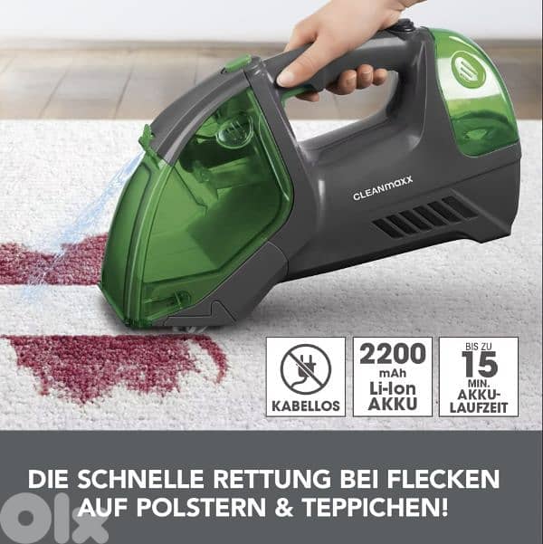 CLEANmaxx recheargeable Handheld Upholstery and Carpet Cleaner 3