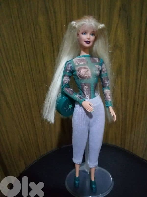HOLLYWOOD NAILS Barbie Mattel99 great doll+Own wears+Own shoes+own bag 0