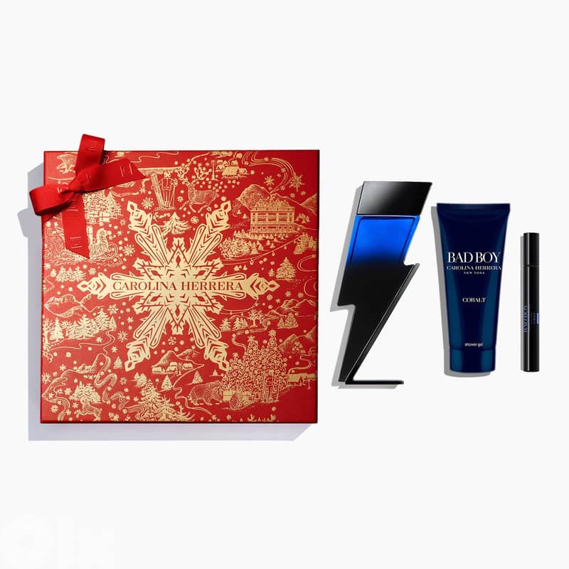 Carolina Herrera Set Bad Boy Cobalt Elixir 100ml Eau de Parfum, 100ml Shower Gel and 10ml Megaspritzer 0