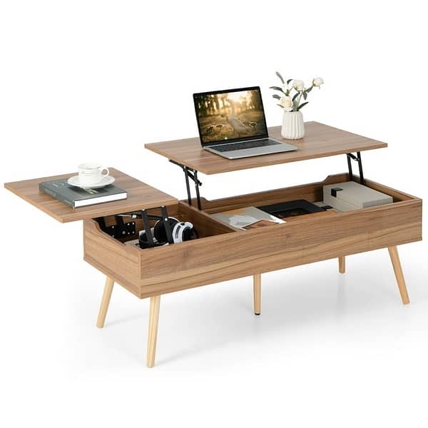 Costway Lift Top Solid Wood Coffee Table 0