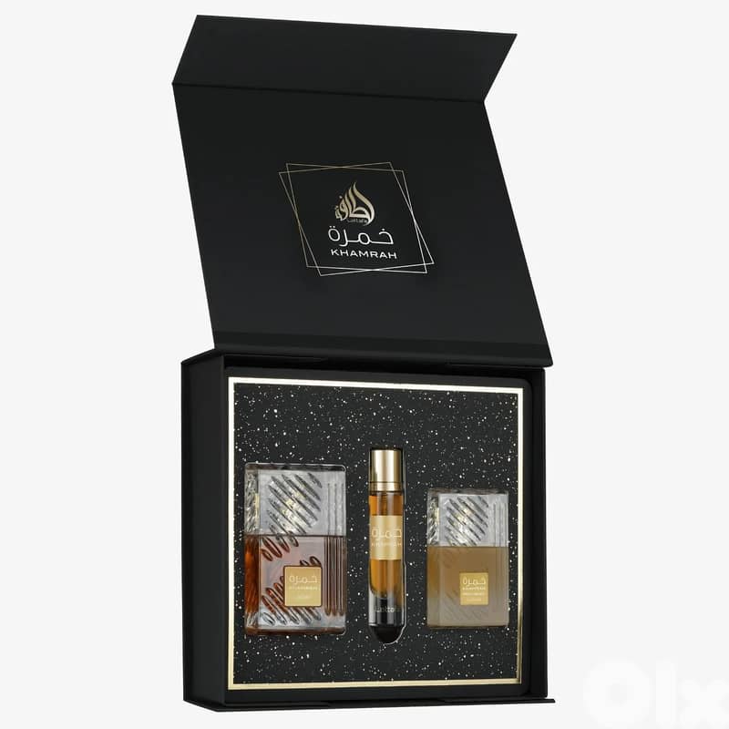 Lattafa Khamrah 3 Pcs Gift Set – Unisex 0