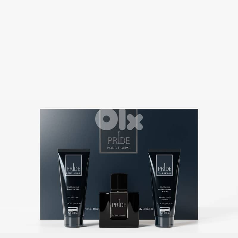 Rue Broca Pride Homme Gift Set (EDP 100 mL + Shower Gel 100 mL + After Shave 100 mL) (Men) 0