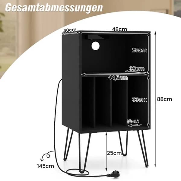 Costway Costway Turntable Stand with Charging 3