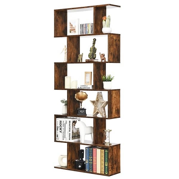 Costway 6-tier Bookcase Industrial 0