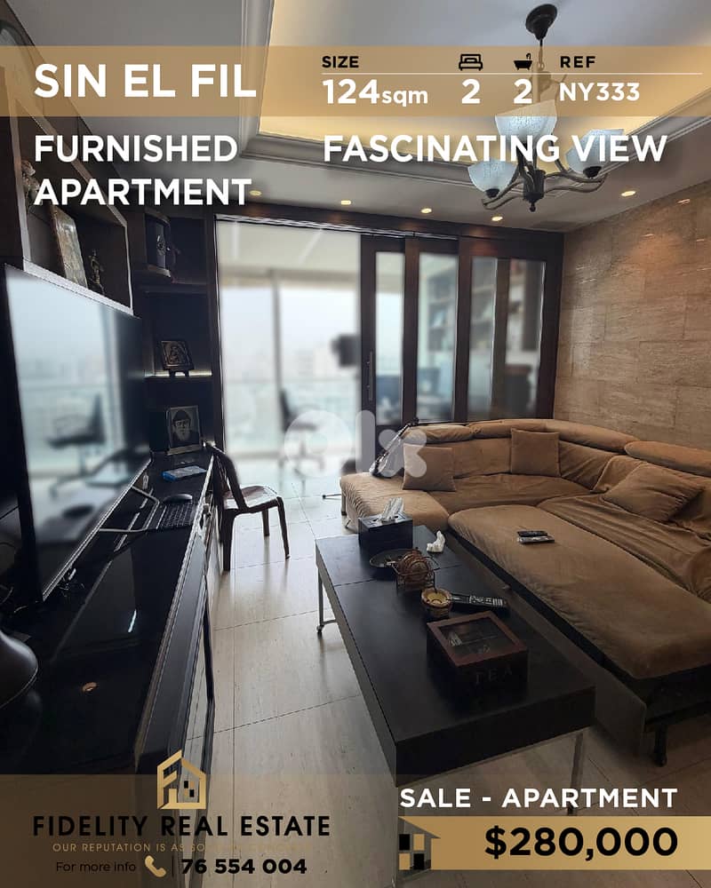 Apartment for sale in Sin El Fil NY333 شقة للبيع في سن الفيل 0