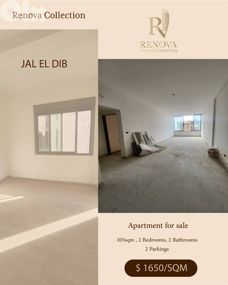 Prime Location apartment for sale in Jal El Dib 0