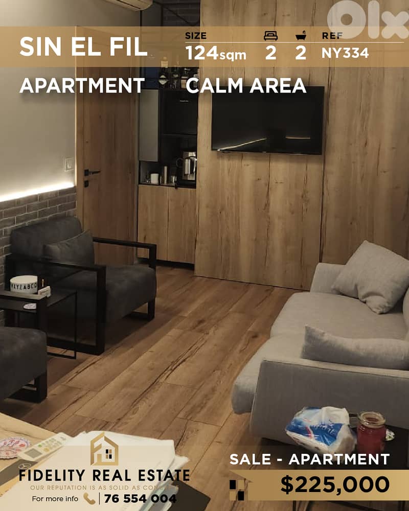 Apartment for sale in Sin El Fil NY334 شقة للبيع في سن الفيل 0