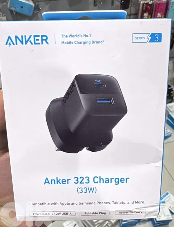 Anker 323 dual charger 33w 2 ports 3pin black A2331K11 0