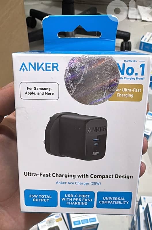 Anker 312 usb-c charger 25w 3pin black A2642K11 0