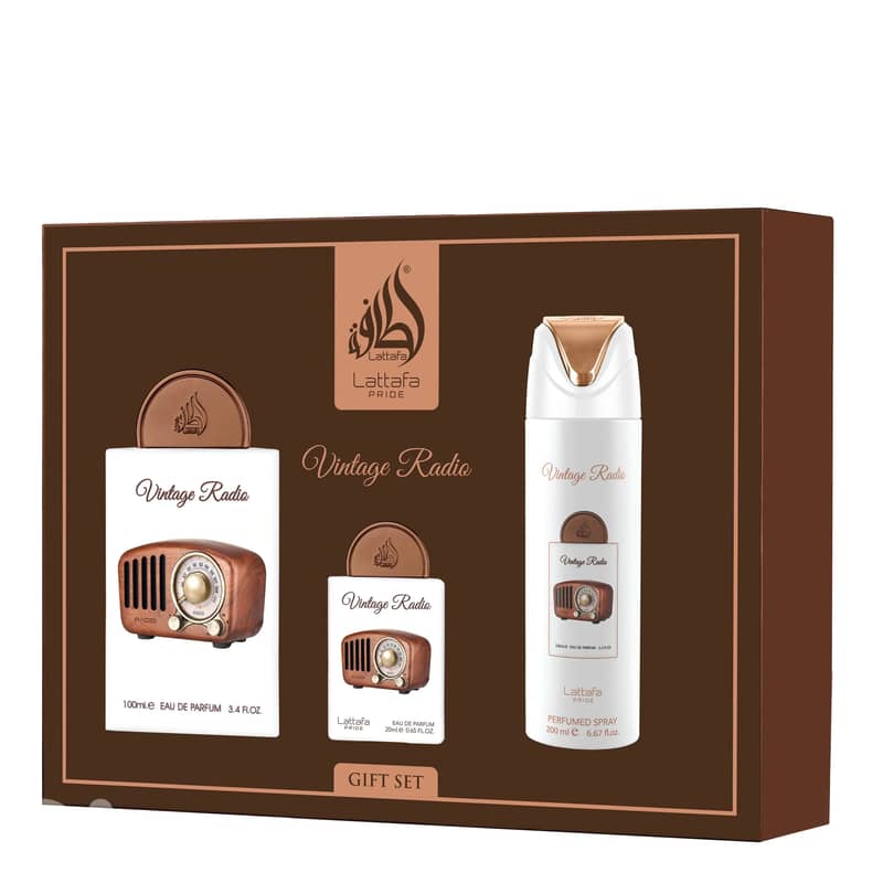 Lattafa Vintage Radio 3-Piece Gift Set – Unisex 0